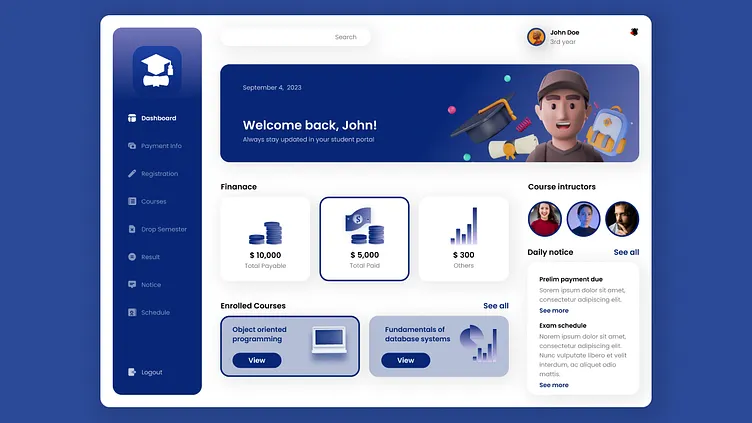Roshan Public School — Web Development, Portal Development project by Mediators